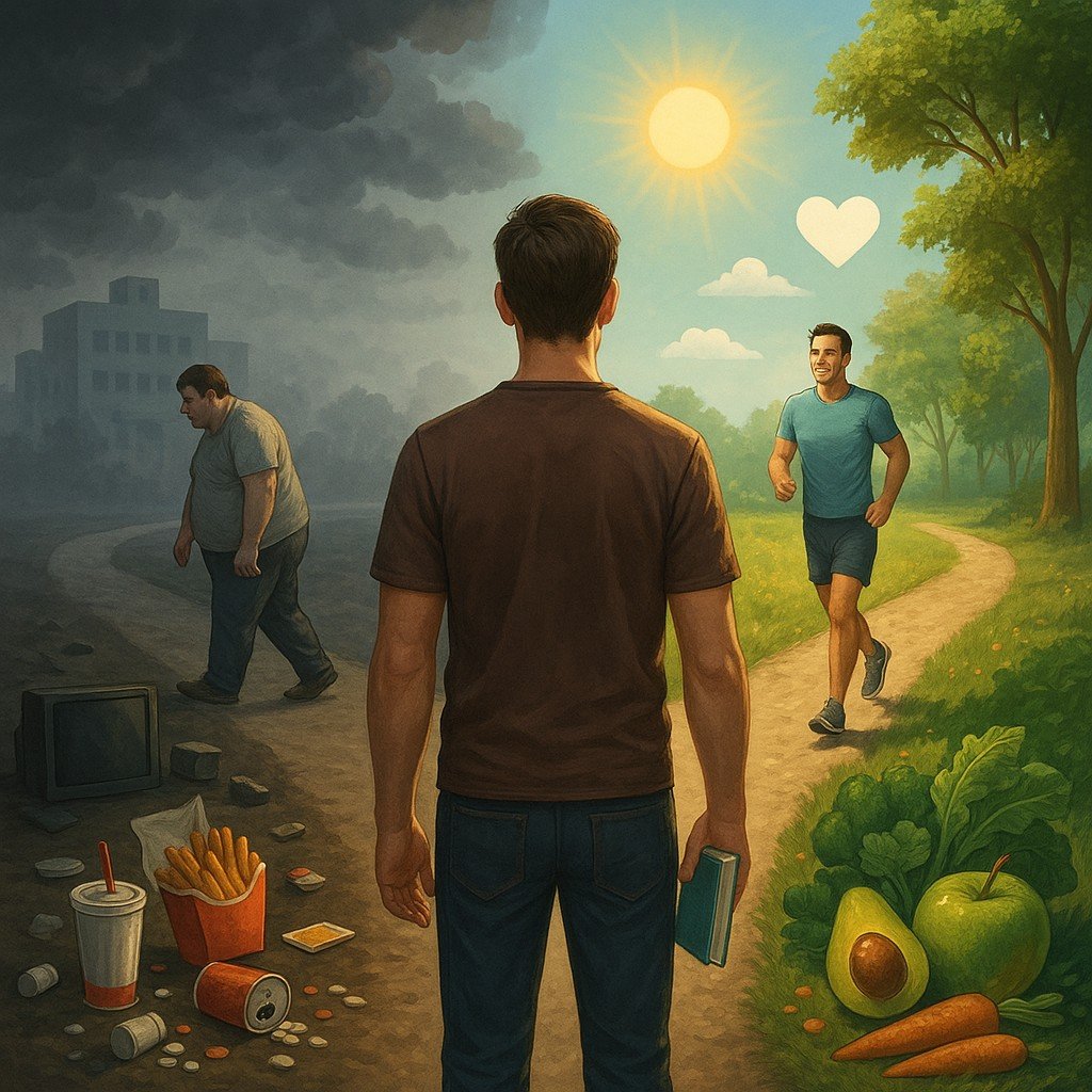 स्वस्थ और अस्वस्थ जीवन के बीच का चुनाव